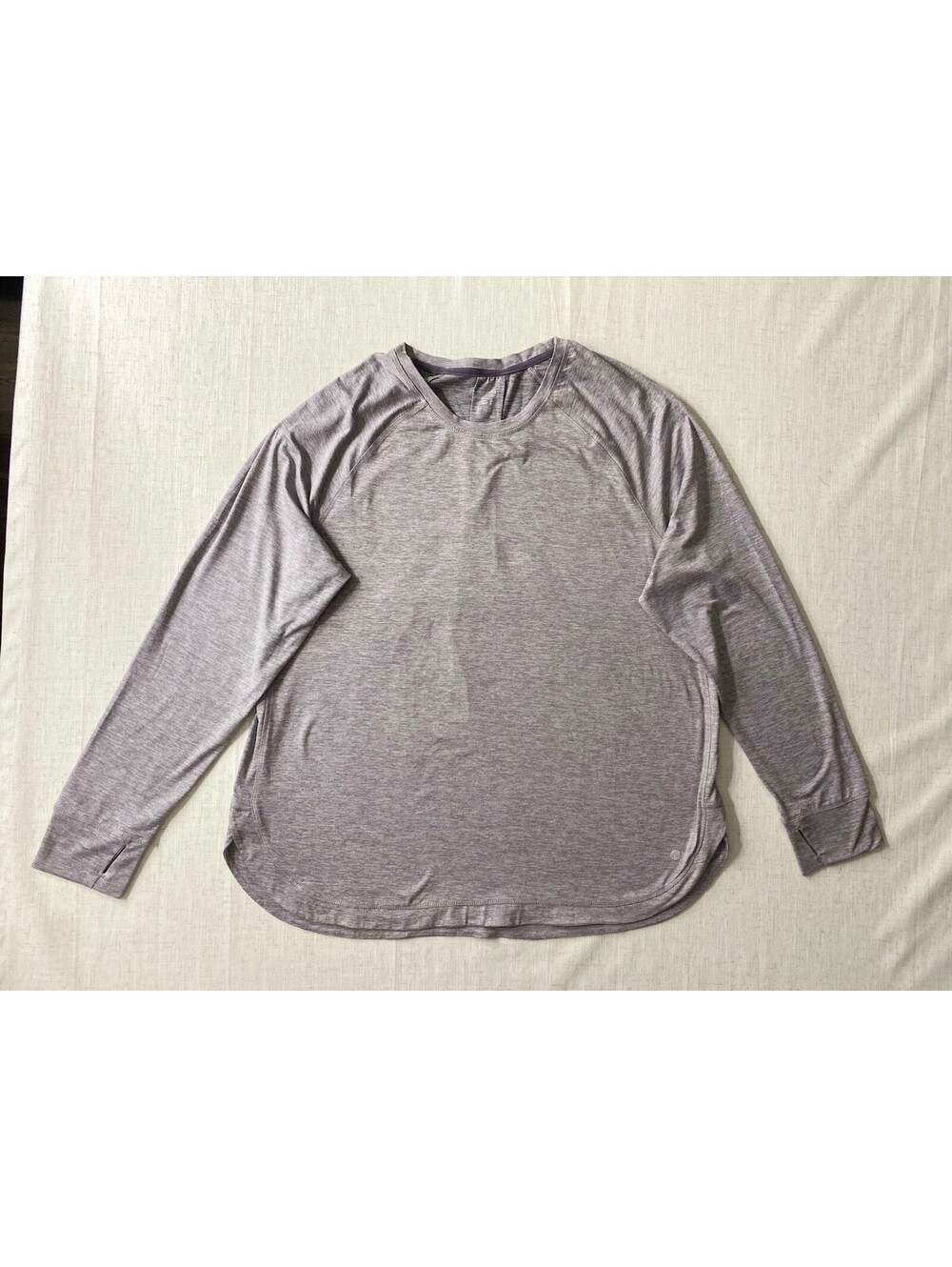 Apana Womens XXL Gray Long Sleeve Top Pleat Back Thumbhole Yoga Athleisure Plus
